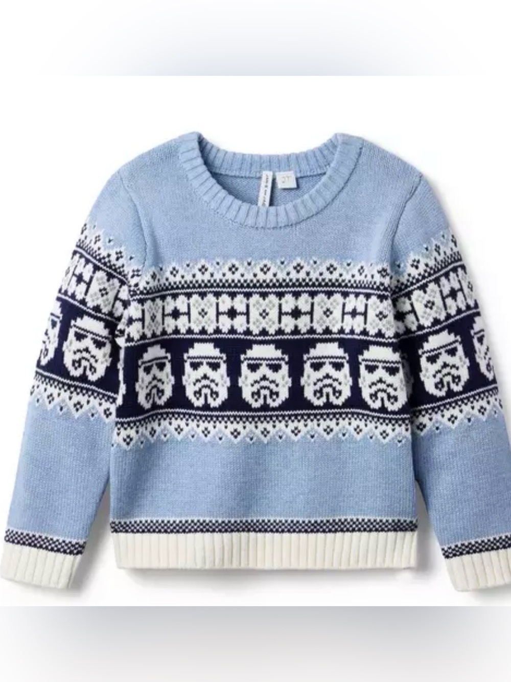 Light Blue Fair Isle Stormtrooper Knit Sweater